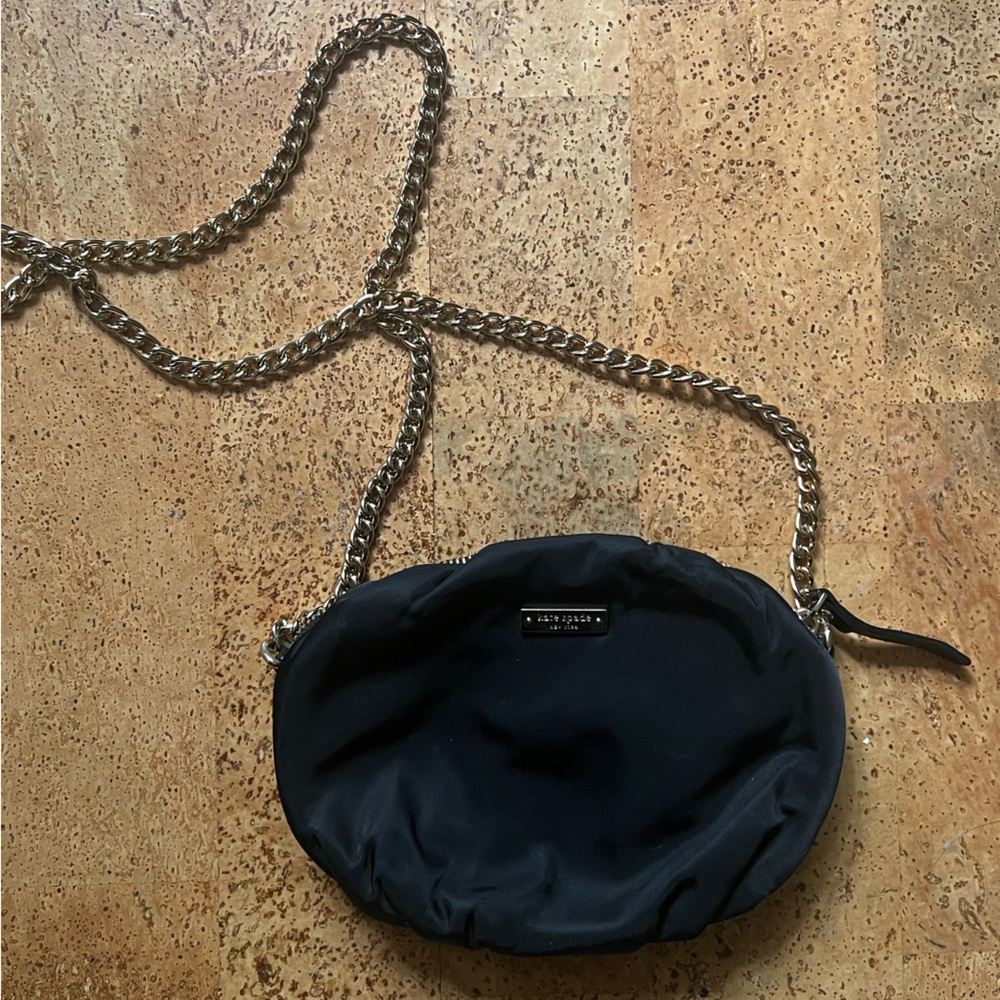 Kate Spade Black Bag with Gold Chain